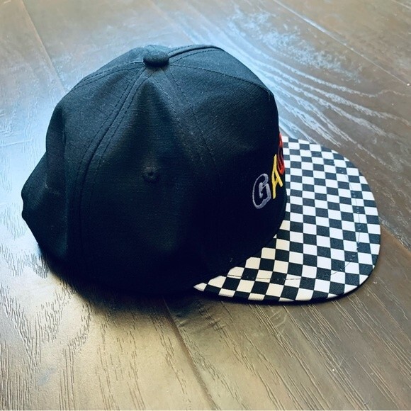 Toddler/Little Boy 'GAMER' Checkered Print Flat Brim Cap Hat - Picture 4 of 8